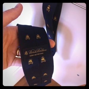 Brooks Brothers Neck Tie - Blue, embroidered